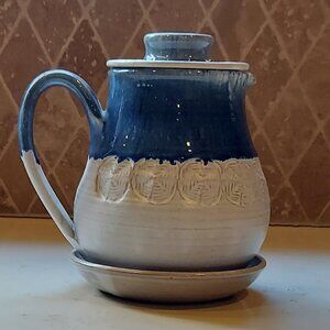 Chubby, Cute Handcrafted & Signed Decorative Pottery Coffee Pot
